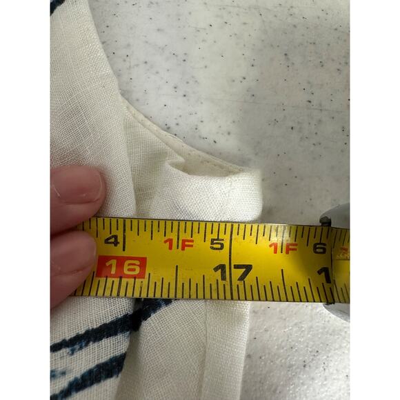 Lauren Ralph Lauren Black Label Sz 8 Handkerchief Maxi Dress 100% Linen Lined B1 - Picture 7 of 8